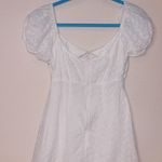 Kittenish  White Eyelet Mini Dress  Photo 2