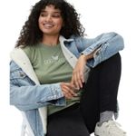 Aeropostale Aero NYC Butterfly Box Graphic Tee size small y2k boxed text Absinthe Green top Photo 2