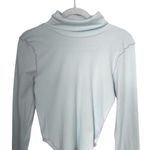 BDG  Urban Outfitters Women’s Sz L Lightweight Turtleneck Baby Blue Pink Trim NWT Photo 1