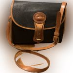 Dooney & Bourke Vintage Medium Essex Crossbody Black Brown Leather Satchel Duck Photo 5