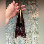 Vintage 50/60s Bellestone brown alligator leather clasp frame purse Photo 4