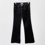Free People [] Washed Black Low Rise Slim Leg Flare Jeans Stretch Casual Size 26 Photo 1