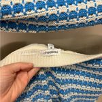 Juniors' Freshman Crochet High Neck Sweater and Skirt Set medium NWT Blue White Photo 3