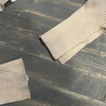 ZARA Knit Bolero Womens Creme Ribbed Arm Warmers Cropped Photo 3