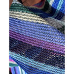 That’s It Multicolor Striped Semi Sheer Crochet Knit Wide Leg Pants Size Small Purple Photo 4