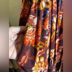 Old Navy Floral Midi Dress - Burgundy and Orange Photo 3