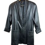 wilson's leather Vintage 90's Wilson's Black Leather Jacket Slouchy Oversize Women's Size Small Photo 3