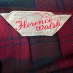 FLORENCE WALSH Vintage Pleated Plaid Wool Kilt Size 14 Red Photo 12