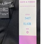 Dave and Johnny  Classic Black Gown Size 0 NWT Photo 4