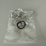 Chic Silver Bow Ring with Sparkling Accents Sz 5 Photo 4