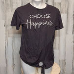 Sweet Soul “Choose Happiness” Graphic Tee Gray Tie Photo 0
