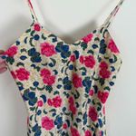 Victoria's Secret Vintage Gold Label Satin Floral Mini Dress Pink Roses Sz Small Photo 2