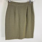 Vintage Pencil Skirt Tan Black Mini Herringbone Sz Small Photo 0