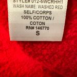 RE/DONE REDONE Washed Women’s Red Crop Top Cotton Hoodie Size Small Photo 11
