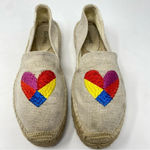Soludos  x Anthropologie rainbow heart‎ espadrilles size 8 slip on embroidered Photo 1