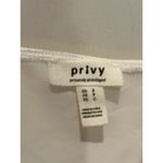 Privy  Women's White V-Neckline Sleeveless Tank Top Size Small Photo 2