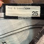 Rag and Bone  Black & White Buffalo Check Skinny Pants with Zippers at Hem Photo 7