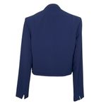 White House | Black Market  Navy Cropped Blazer Women's Size 6 Open Front Versatile Photo 3