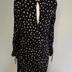 H&M Navy Blue White Yellow Longsleeve Floral Dress Photo 6