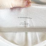 Anthropologie Short Sleeve Draped Crewneck Tee Shirt White Medium Photo 2