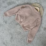 Luna Ivy Women’s 3D Flower Knit Cardigan Sweater Cropped Coquette in Cream S Pink Photo 7