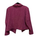 Ashley Stewart Plum Purple Faux Suede Drape Open Front Jacket Sz 16 Wo… Photo 1