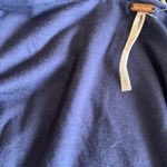 Free People NWOT  Off The Shoulder Long Sleeve Lace Trim Top Navy Photo 5