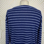SoulCycle  Striped Long Sleeve T-Shirt‎ Blue & White Skull Logo Size US XS Photo 5