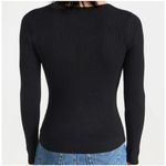 Madewell NWT Wide Ribbed Long Sleeve Corset Sweater In Black Size XXS Photo 1