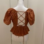 Free People burnt orange boho blouse size small NWT #97 Photo 3