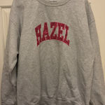 Hazel Boutique  Crewneck Sweatshirt Grey and Pink Photo 0