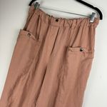 Magic Linen Tapered Cargo Pants Sz XL Rose Pink Elastic Waist Boho Chic Photo 5