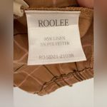 Roolee  Harvest Plaid Check Modest Prairie Long Sleeve‎ Linen Top Small Photo 4