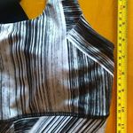 Almondon Abstract Fitness Padded Bra, Black, White, Size S Photo 6