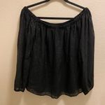 Lilly Pulitzer Black Metallic Emilee Long Sleeve Off The Shoulder Blouse Size L Photo 7
