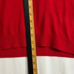 Cathy Daniels  Sweater Womens L Red Beaded Lightweight 3/4 Sleeve Holiday Party Photo 5