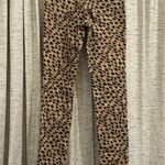 We Wore What Stiletto Slit Skinny Jeans in Cheetah Brown Photo 6