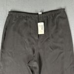 Chicos Womens 1 US M/8 Black Silk Flowy Wide Leg Pants‎ Lightweight Career *Flaw Size M Photo 2