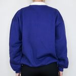 Vintage 90s Purple Floral Gazebo Graphic Collared Sweatshirt Size L Photo 6