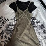 Arizona Jean Company Olive Green T-Shirt Slip Dress  Photo 0