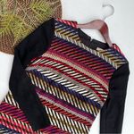 Trina Turk Womens Dress Sheath Tweed Like Ribbed Long Sleeve Pockets Fall Size 2 Photo 1