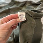 Hem & Thread  Women's M Varsity Stripe Camo Sweatshirt Green Crewneck Pullover Photo 9