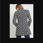 Modcloth  Salient Style Wool Coat Polkadot Gray Sz XS Photo 3