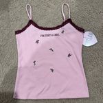 OUTLAW Y2k Retro Lace Trim Embroidered Cami Tank Top Purple Size undefined Photo 0