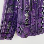 Dress Barn  Purple Printed Zip Up Jacket Photo 3