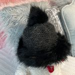 Ski Lodge Winter Cap Faux Fur Trim Acrylic Hat Black Glam Photo 7