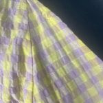 Topshop Seersucker Check Wrap Dress in Lime and Lilac-Multi size 6 Photo 5