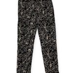 Agenda Petite Black Tan Floral Flower Business Casual Work Pants Multiple Photo 0