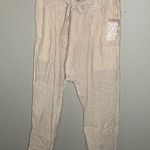 Free People NEW  neutral cotton striped high rise pants women's size XS 2 Photo 2