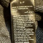 White House | Black Market  Gray Sweater Long Rayon Cashmere Blend Tunic WHBM Photo 7